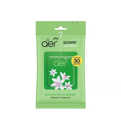 Godrej Aer Power Pocket Bathroom Fragrance Jasmine Floral Delight