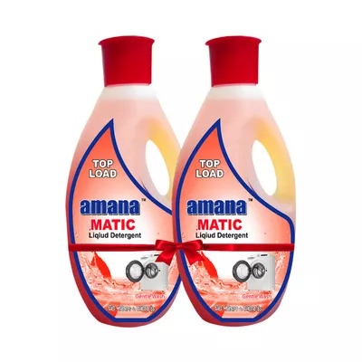 Amana Matic Liquid Detergent Pink 1 ltr (Buy 1 Get 1 Free)