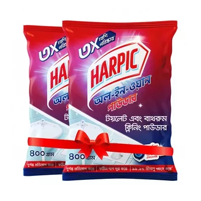 Harpic All-In-One Toilet & Bathroom Cleaning Powder 400 gm (Combo Offer)