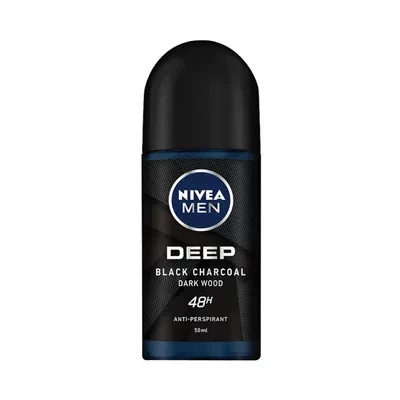 Nivea Men Deep Black Charcoal Dark Wood Roll On
