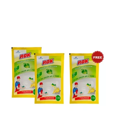 Rok Lemon Liquid Dishwash Refill (Buy 2 Get 1 Free)