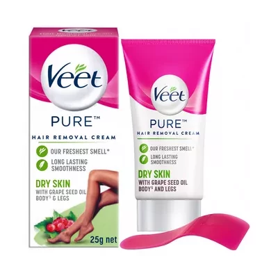 Veet Pure Hair Removal Cream Dry Skin With Grape Seed Oil
